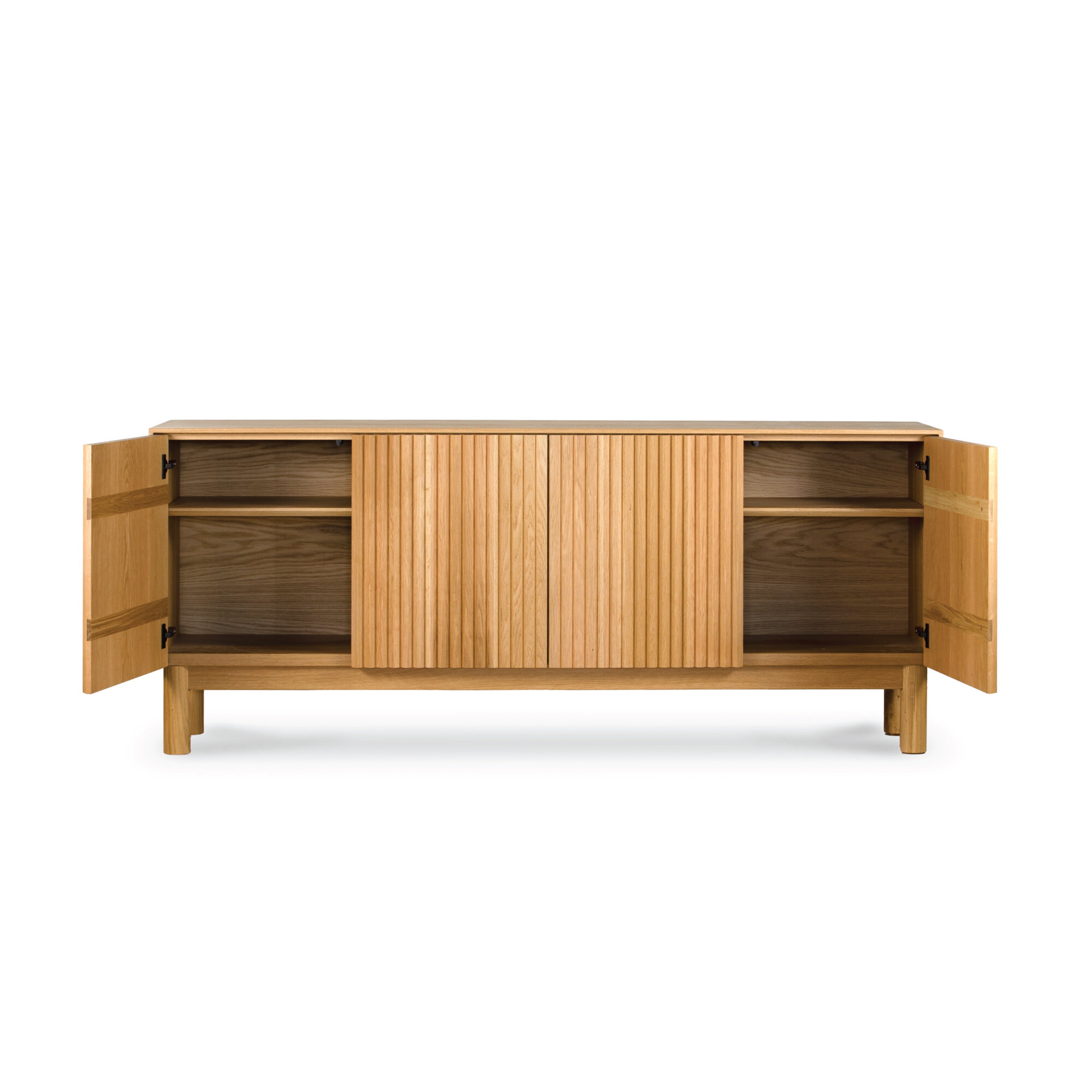 fluted TV console