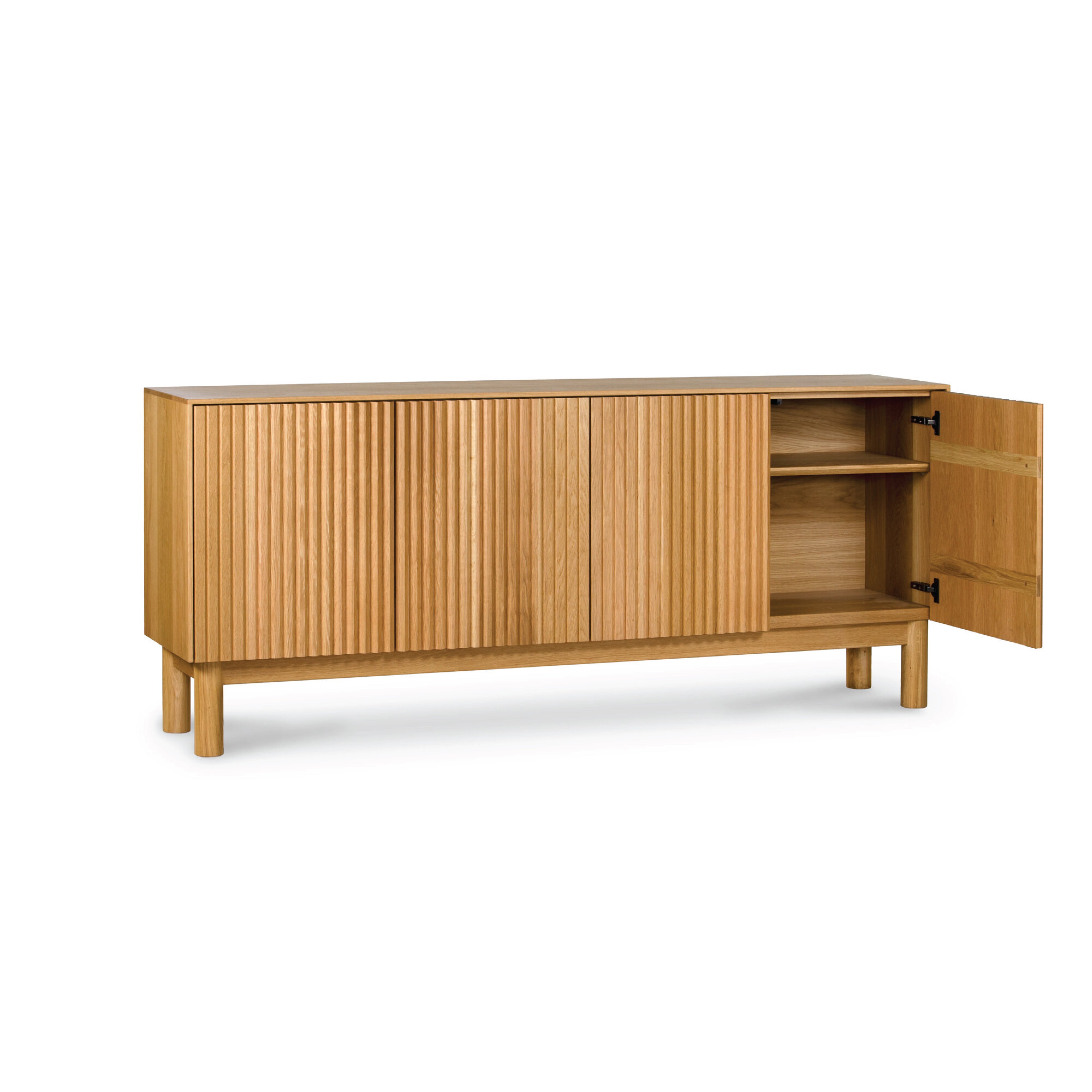 fluted TV console