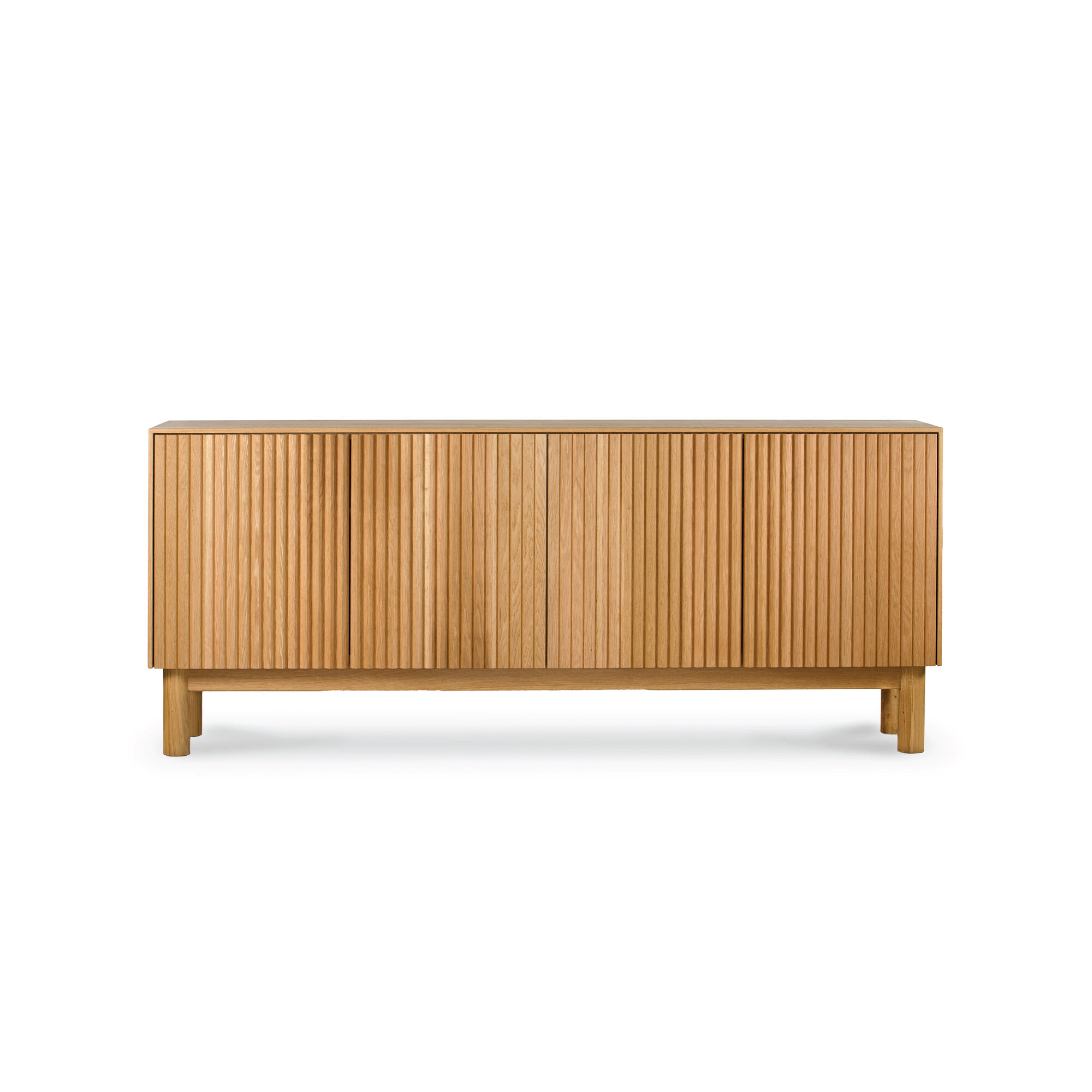 fluted TV console